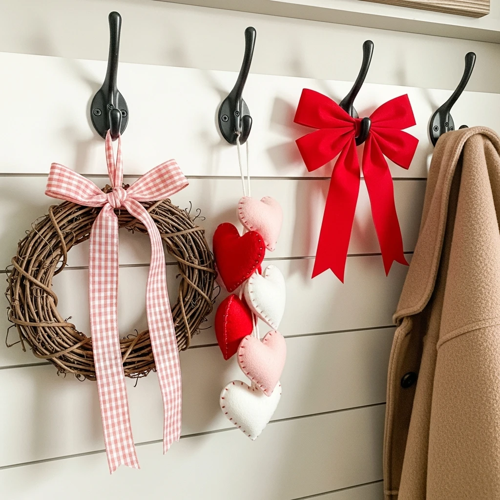 Quick Entry Hook Styling - 50 Simple & Cozy Valentines Day Wall Decor Ideas for a Beautiful Home