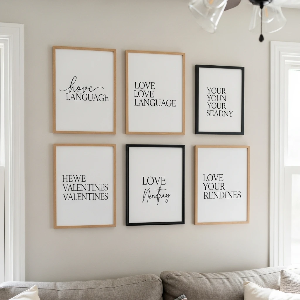 Love Language Print Set - 50 Simple & Cozy Valentines Day Wall Decor Ideas for a Beautiful Home
