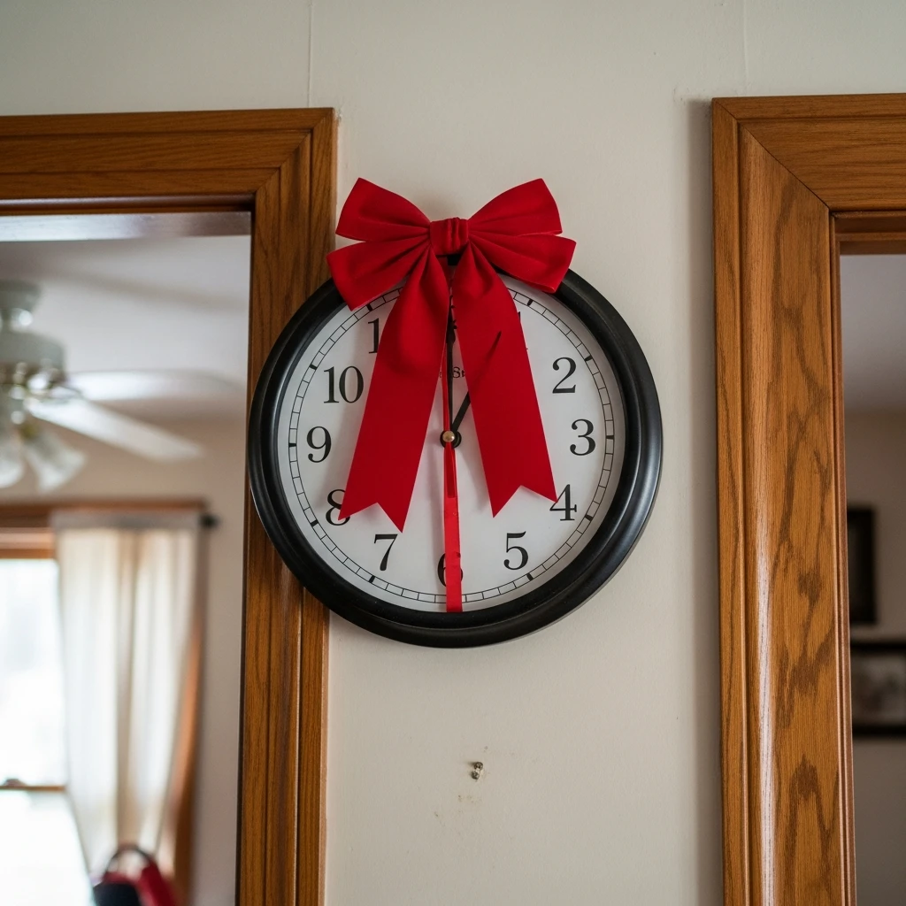Quick Heart Clock Swap - 50 Simple & Cozy Valentines Day Wall Decor Ideas for a Beautiful Home
