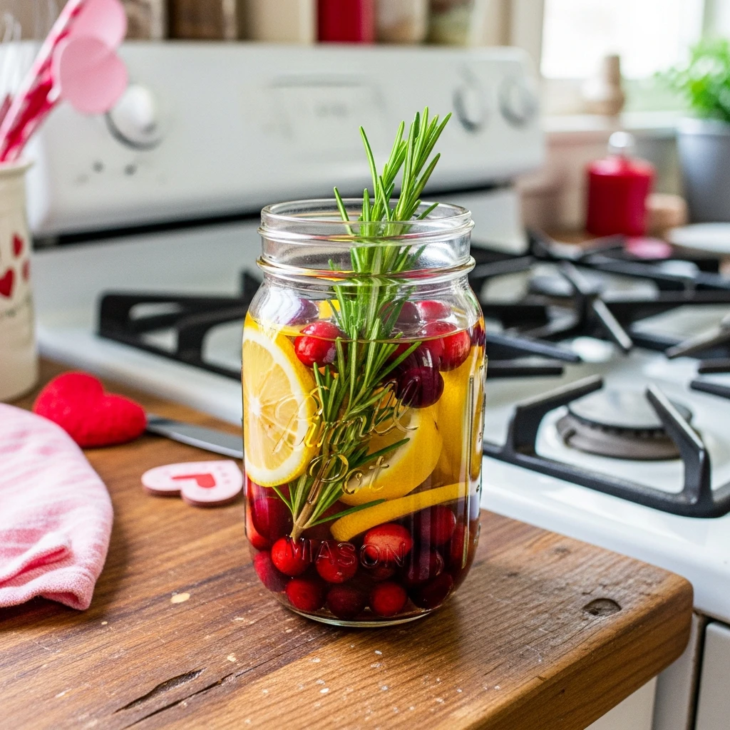 Simmer Pot Display - 50 Beautiful & Budget-Friendly Valentine's Kitchen Decor Ideas