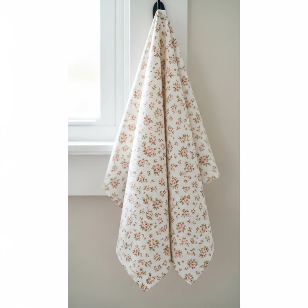 Vintage Floral Towels - 50 Beautiful & Budget-Friendly Valentine's Kitchen Decor Ideas