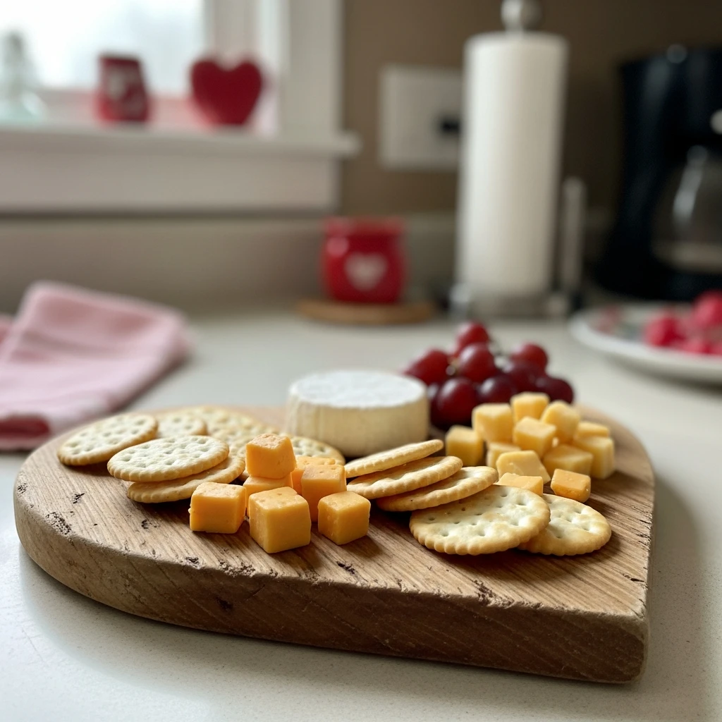 Display Cutting Board - 50 Beautiful & Budget-Friendly Valentine's Kitchen Decor Ideas