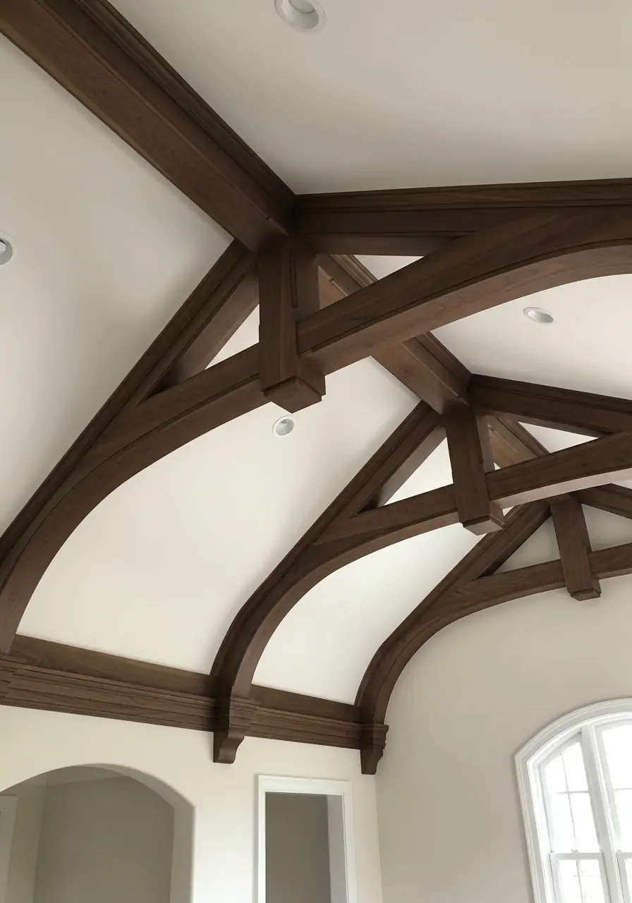 Decorative Rafter Details - 50 Vaulted Ceiling Living Room Ideas