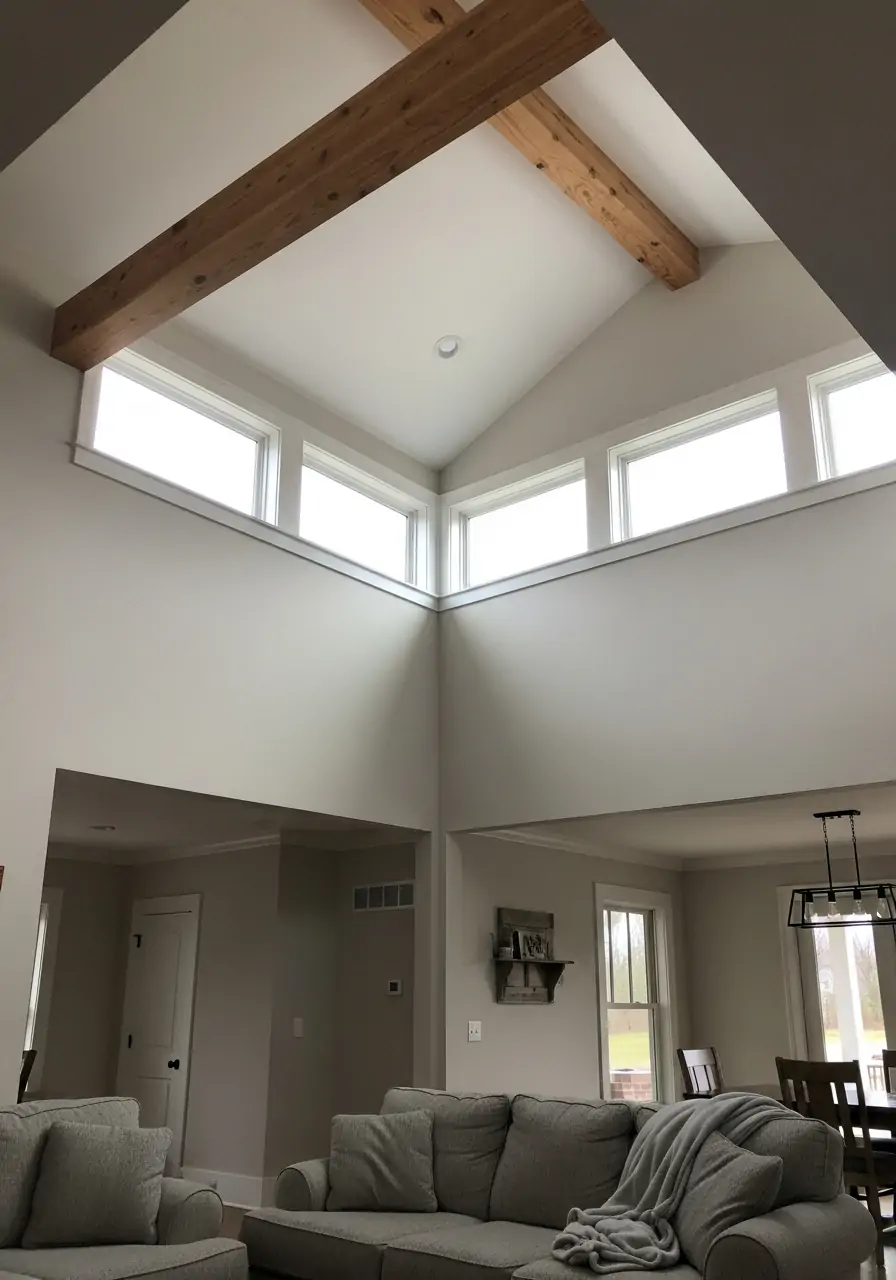 Clerestory High Windows - 50 Vaulted Ceiling Living Room Ideas