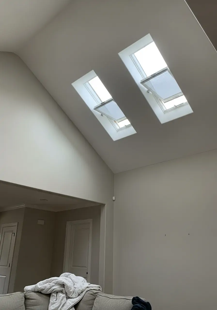 Ventilated Skylights - 50 Vaulted Ceiling Living Room Ideas