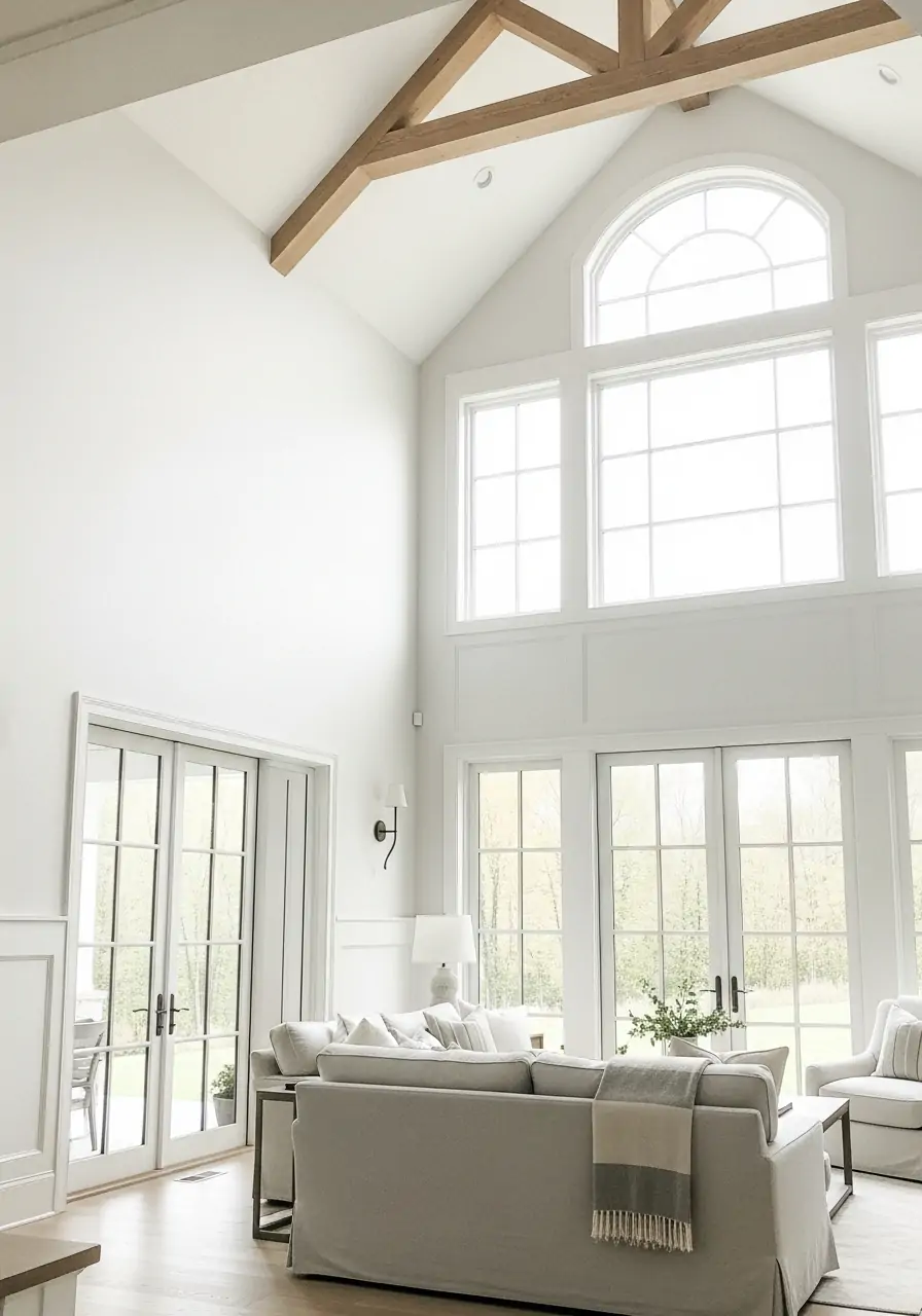 Double Height Open Space - 50 Vaulted Ceiling Living Room Ideas