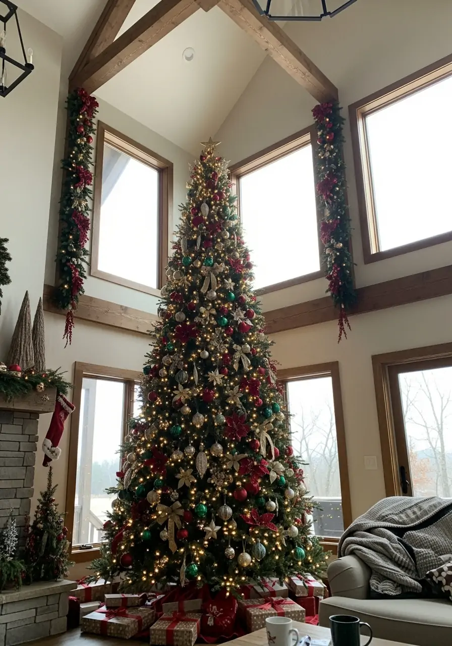 Seasonal Height Décor - 50 Vaulted Ceiling Living Room Ideas