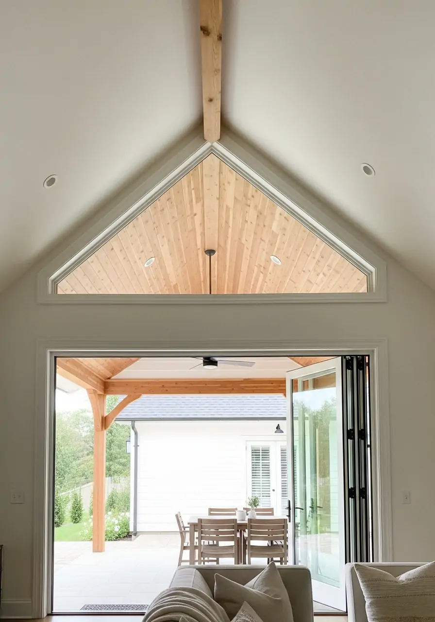 Indoor-Outdoor Ceiling Flow - 50 Vaulted Ceiling Living Room Ideas