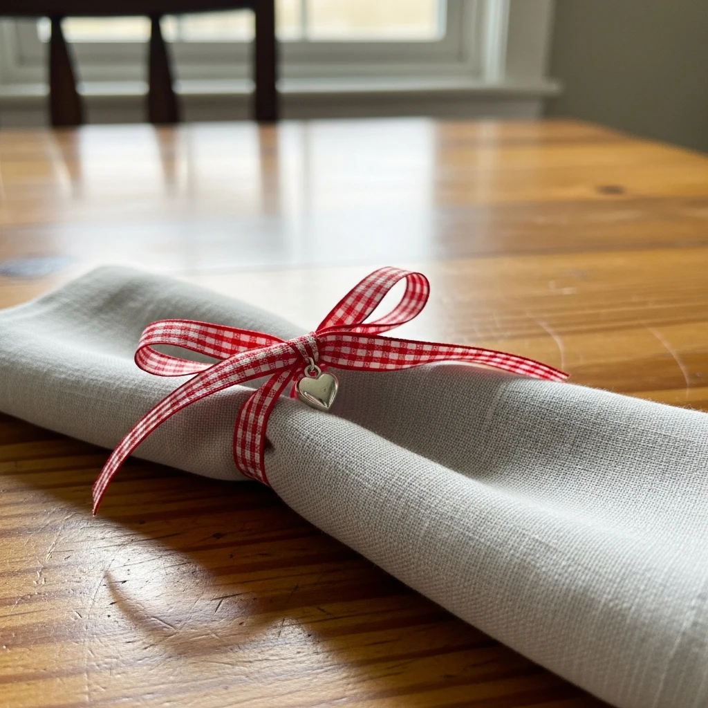 Napkin Bow Ties - 50 Beautiful DIY Valentine's Day Decorations for a Cozy Home