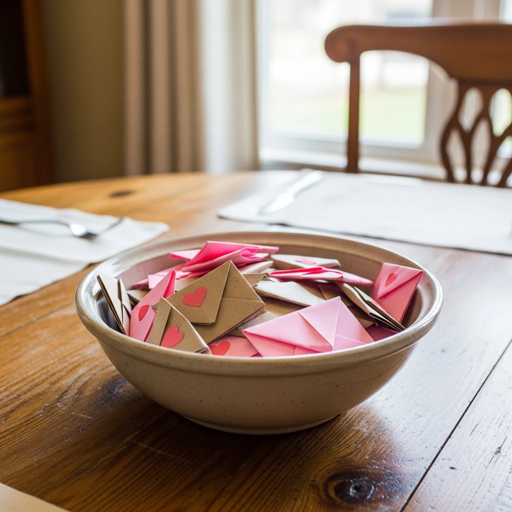 Love Letter Bowl - 50 Beautiful DIY Valentine's Day Decorations for a Cozy Home