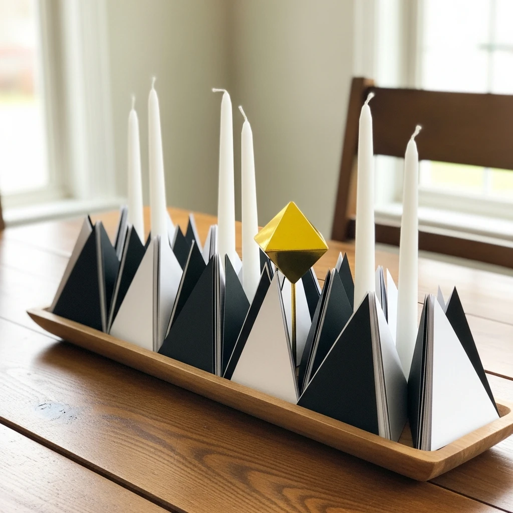 Geometric Tray Centerpiece - 50 Beautiful DIY Valentine's Day Decorations for a Cozy Home