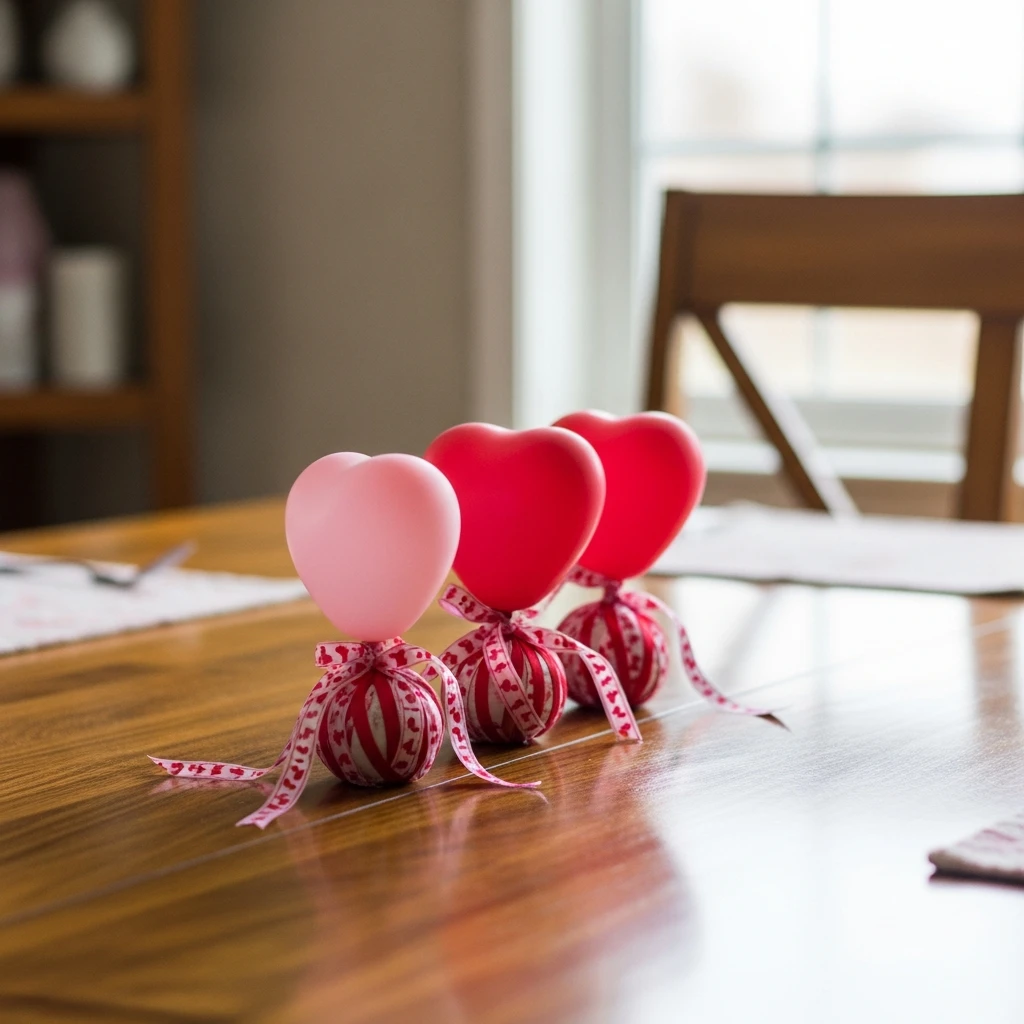 Mini Heart Balloon Weights - 50 Beautiful DIY Valentine's Day Decorations for a Cozy Home