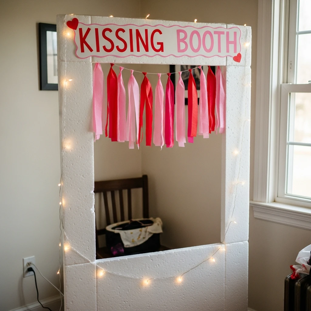 DIY Kissing Booth Frame - 50 Beautiful DIY Valentine's Day Decorations for a Cozy Home
