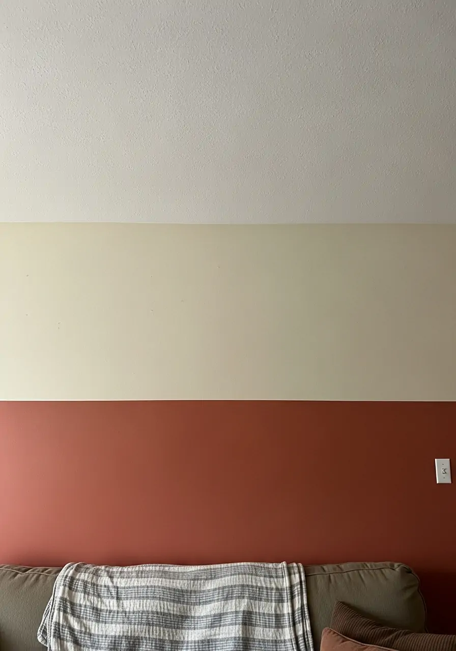 Warm Lower Wall Color - 50 Half Vaulted Ceiling Living Room Ideas That Look Amazing