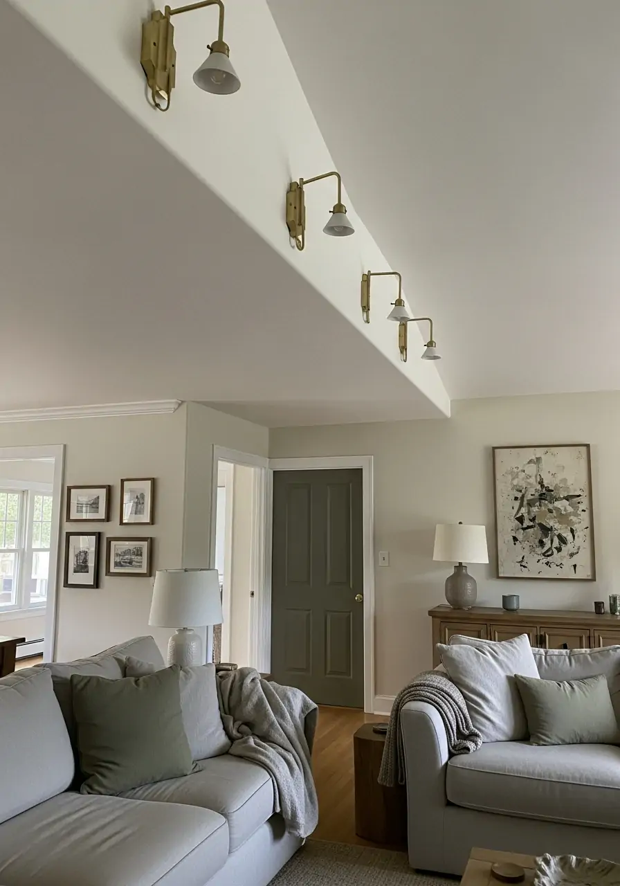 Pendants Marking the Change - 50 Half Vaulted Ceiling Living Room Ideas That Look Amazing