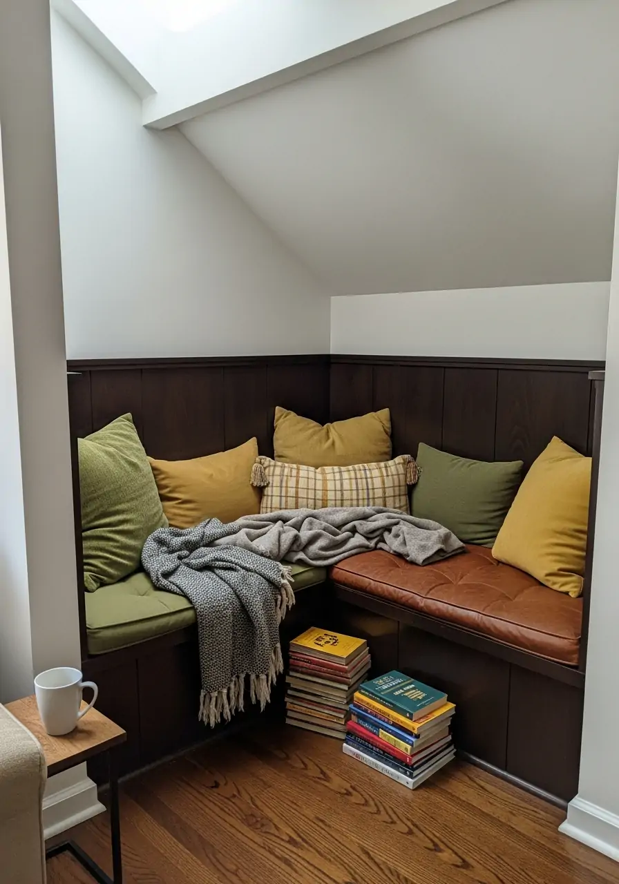 Cozy Low Reading Corner - 50 Half Vaulted Ceiling Living Room Ideas That Look Amazing