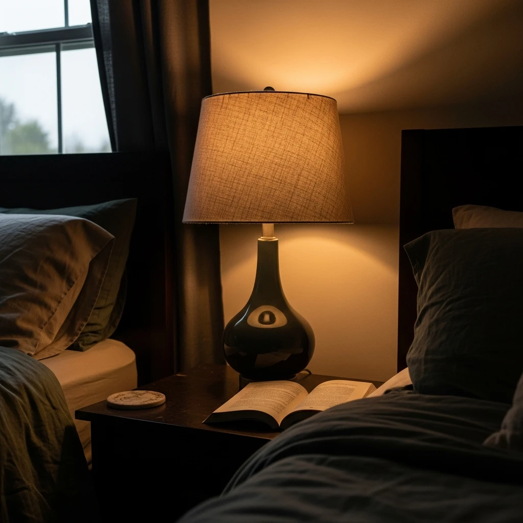 Soft Light from Fabric Shades - 50 Cozy Moody Romantic Bedroom Ideas