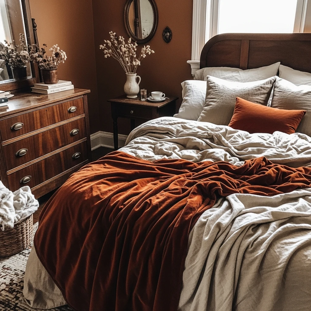 Earth Tones Feel Cozy - 50 Cozy Moody Romantic Bedroom Ideas