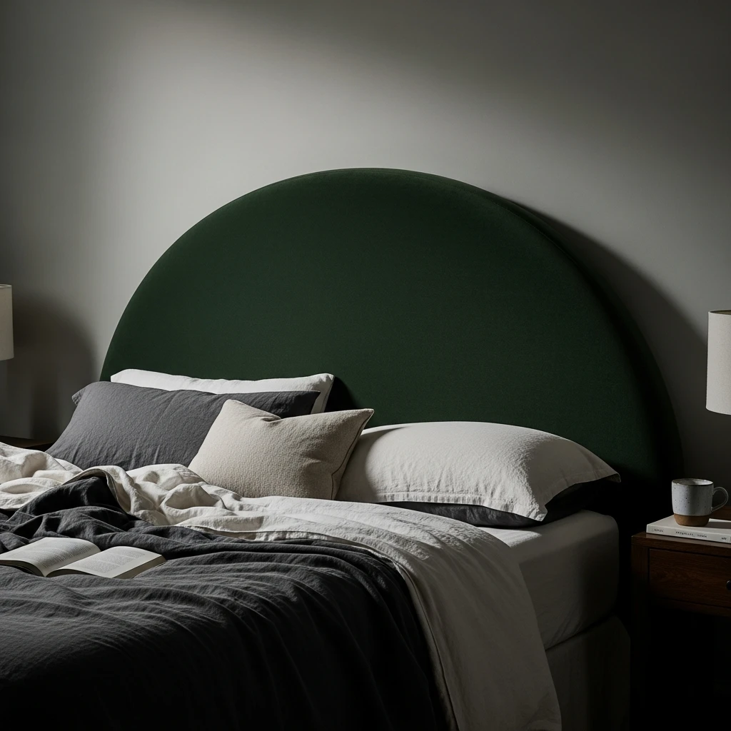 Curved Arch Headboard - 50 Cozy Moody Romantic Bedroom Ideas