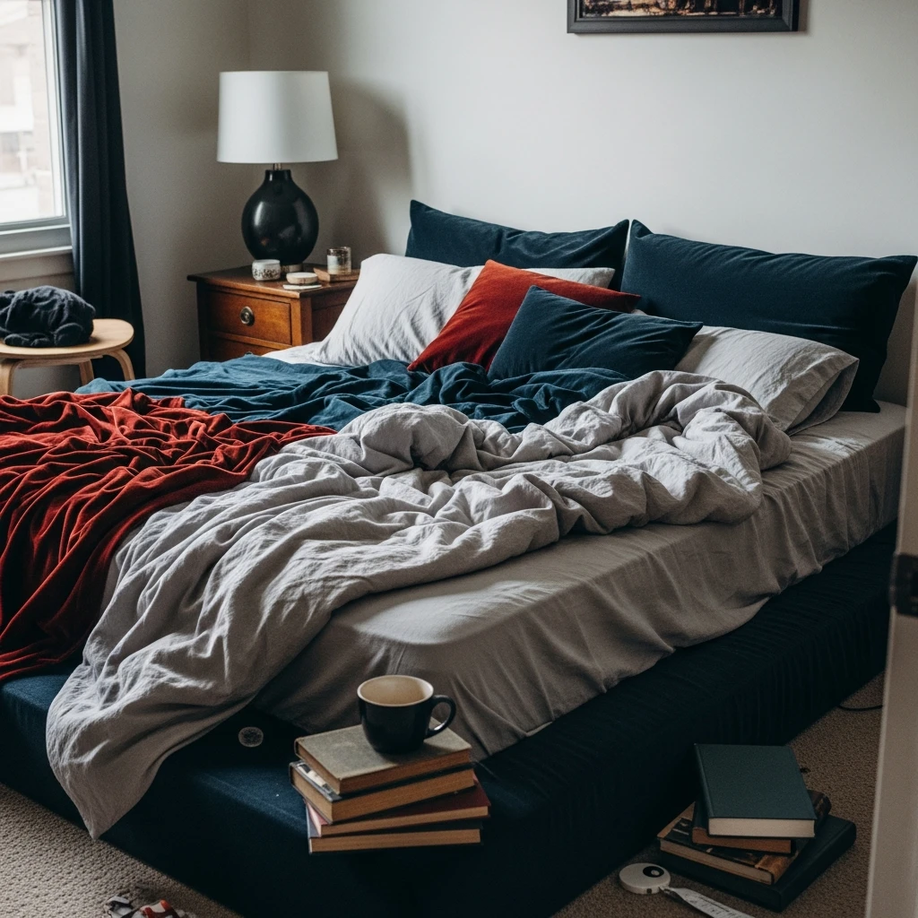 Low Bed for Coziness - 50 Cozy Moody Romantic Bedroom Ideas