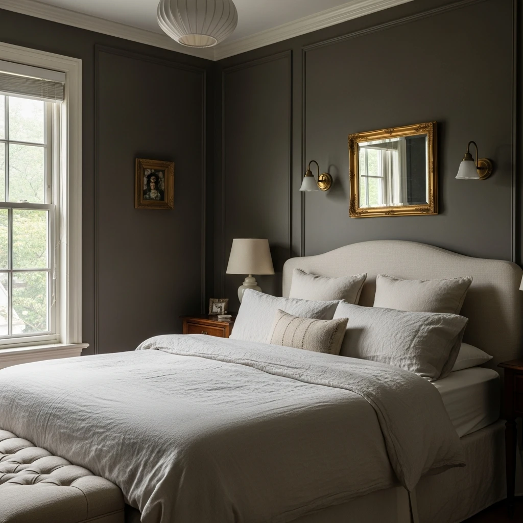 Balance Dark with Cream - 50 Cozy Moody Romantic Bedroom Ideas