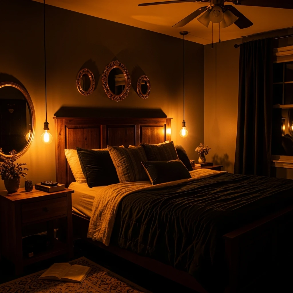Stick to Warm Lighting - 50 Cozy Moody Romantic Bedroom Ideas