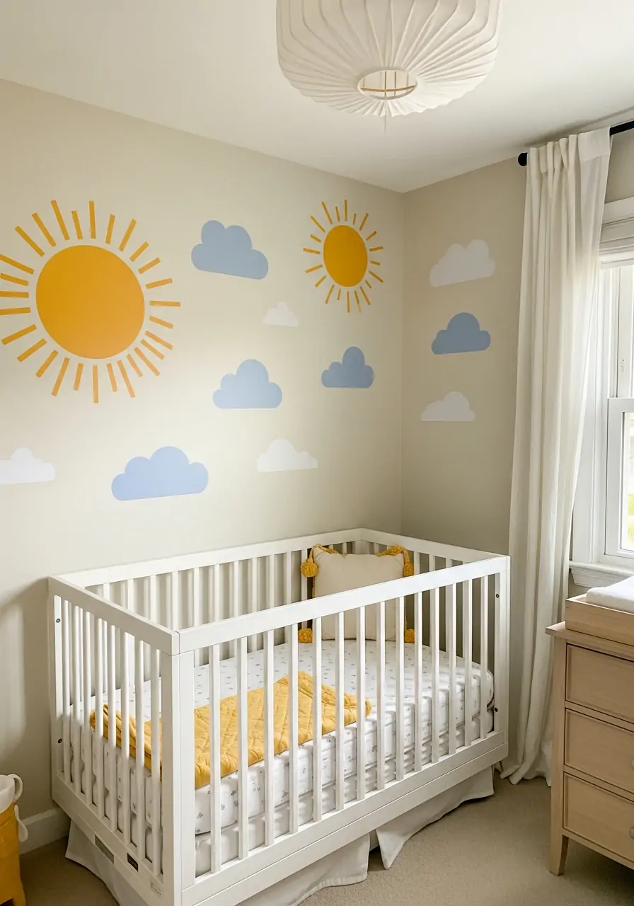 Sunshine Sky Motifs - 50 nursery room decor ideas