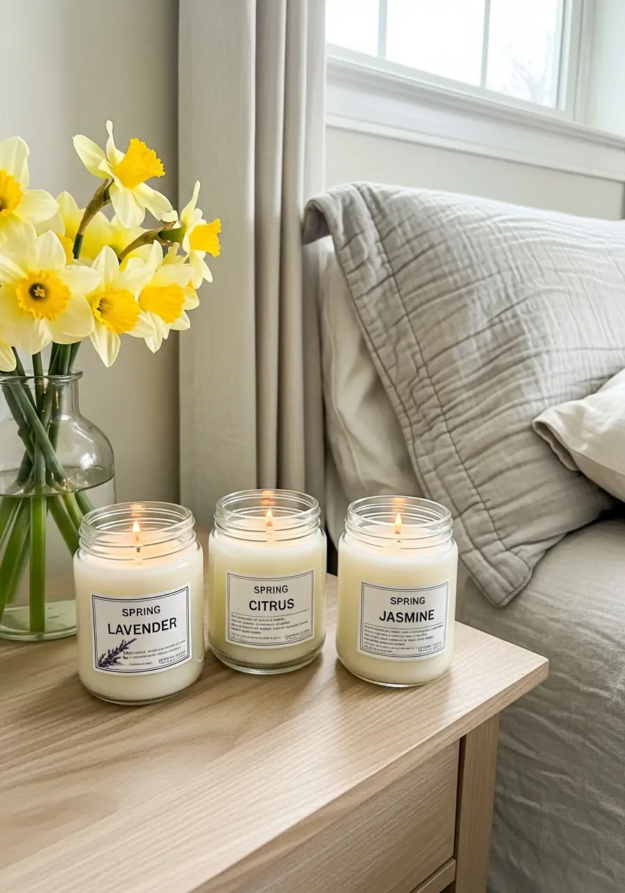Spring Scented Candles - 50 Spring Bedroom Ideas for a Fresh Refresh