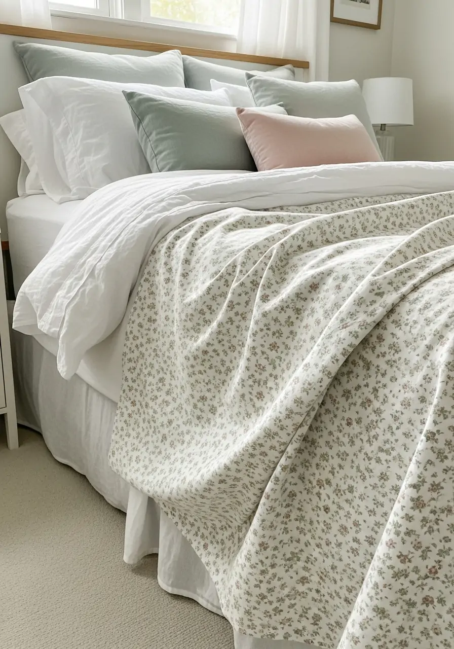 Floral Bed Skirt - 50 Spring Bedroom Ideas for a Fresh Refresh