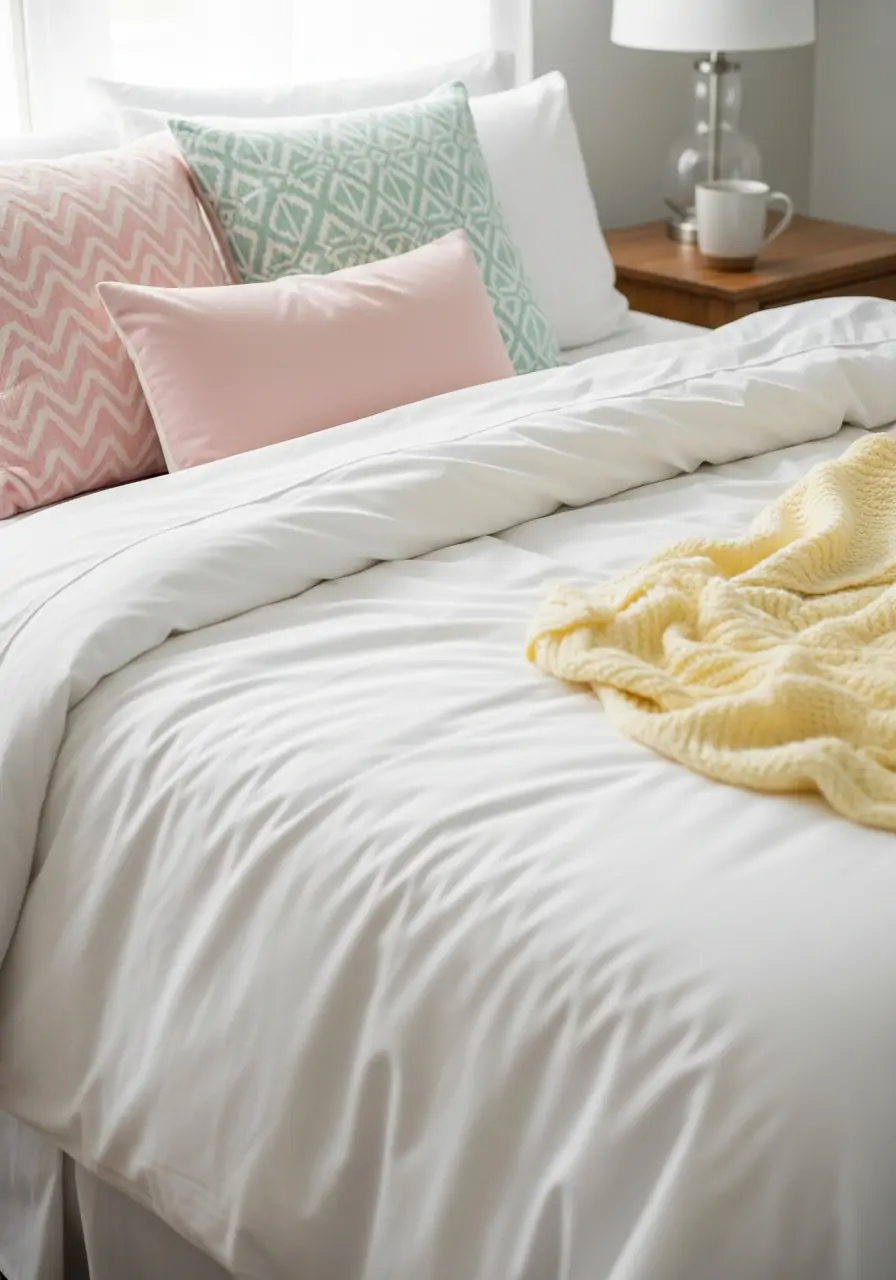 Crisp White Bedding - 50 Spring Bedroom Ideas for a Fresh Refresh