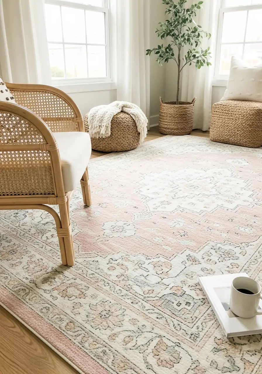 Light Area Rugs - 50 Spring Decorating Ideas for the Home