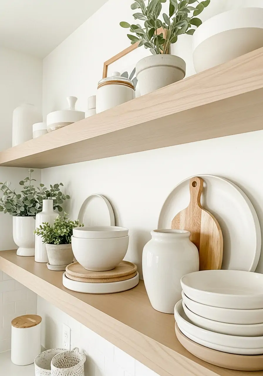 Open Shelf Styling - 50 Spring Decorating Ideas for the Home