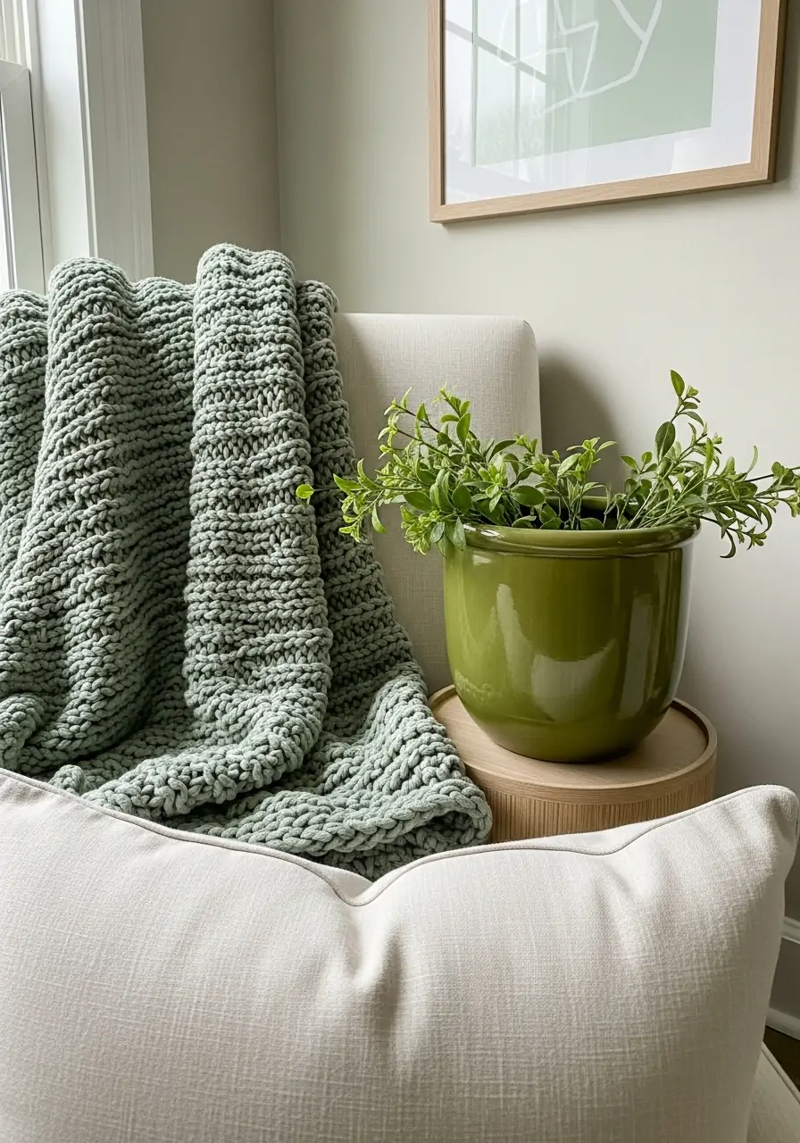 Green Accent Color - 50 Spring Decorating Ideas for the Home