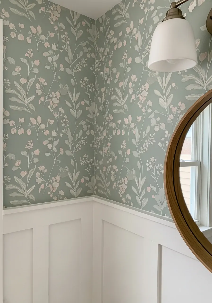 Nature Wallpaper Accent - 50 Spring Decorating Ideas for the Home