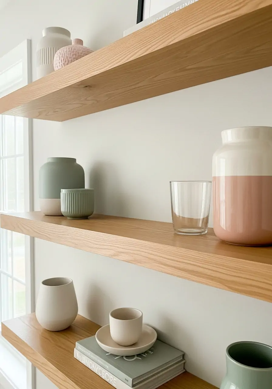 Shelves With Open Space - 50 Spring Decorating Ideas for the Home