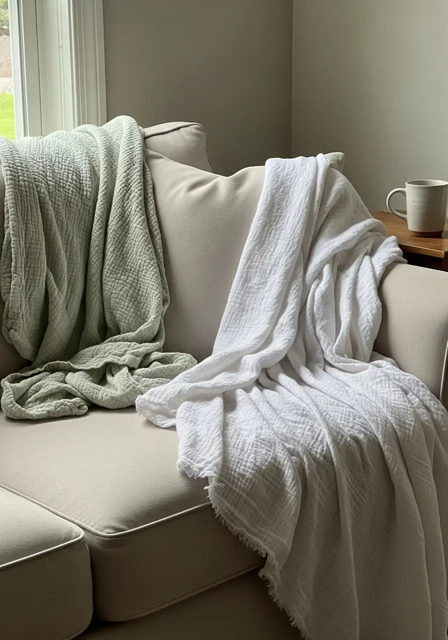 Lightweight Throws - 50 Spring Decorating Ideas for the Home