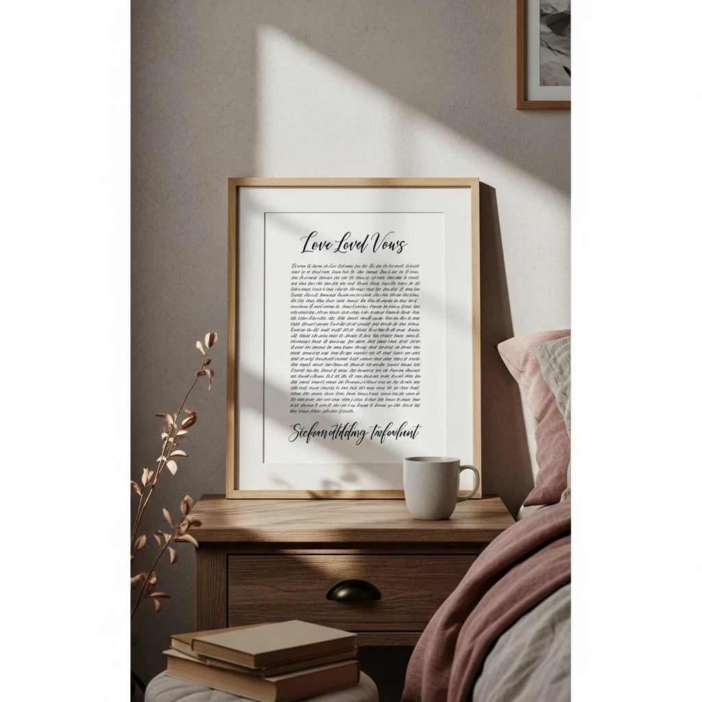 Framed Love-Note Print - 50 Simple, Budget-Friendly Ways to Create a Cozy, Romantic Bedroom