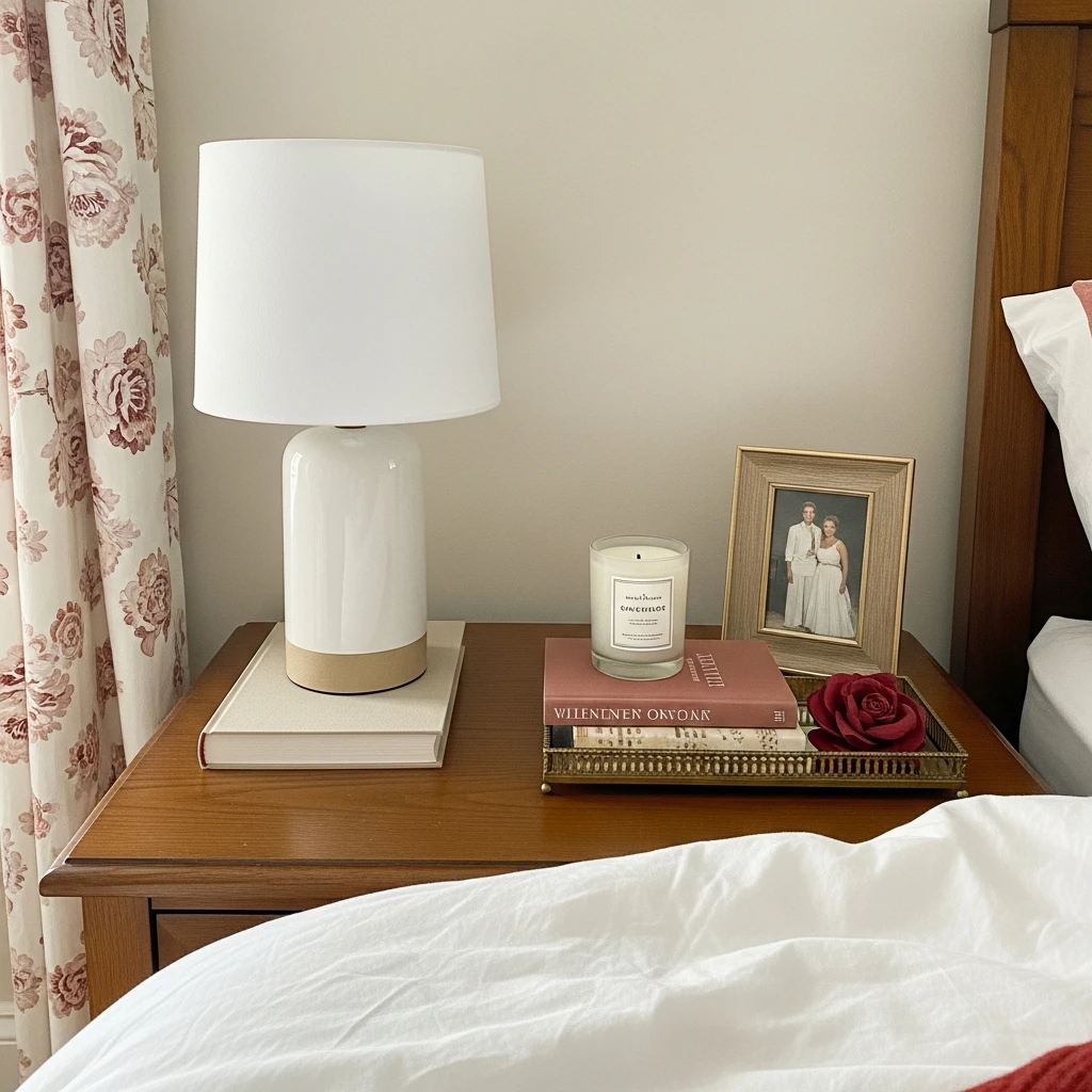 Simple Nightstand Styling - 50 Simple, Budget-Friendly Ways to Create a Cozy, Romantic Bedroom