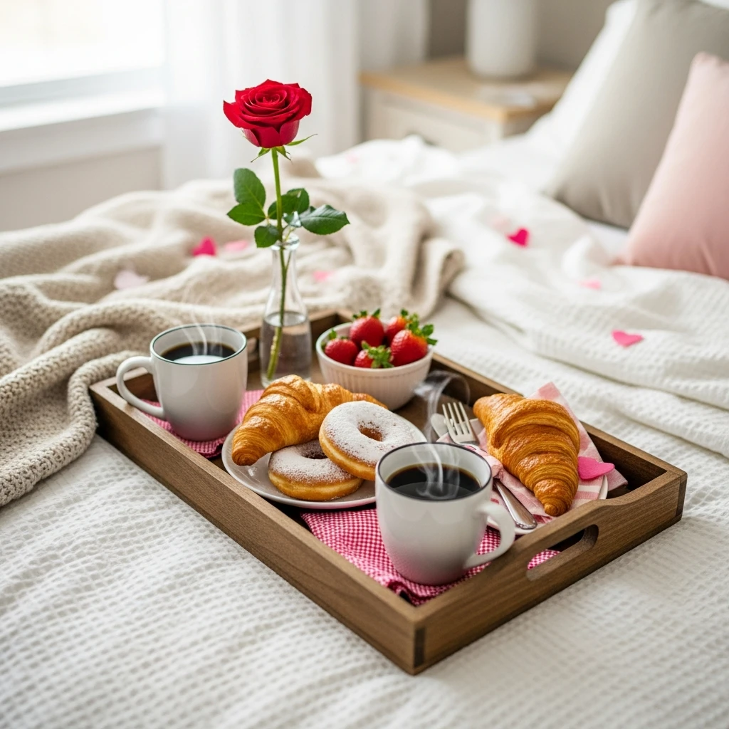 Cozy Breakfast In Bed Tray - 50 Simple, Budget-Friendly Ways to Create a Cozy, Romantic Bedroom