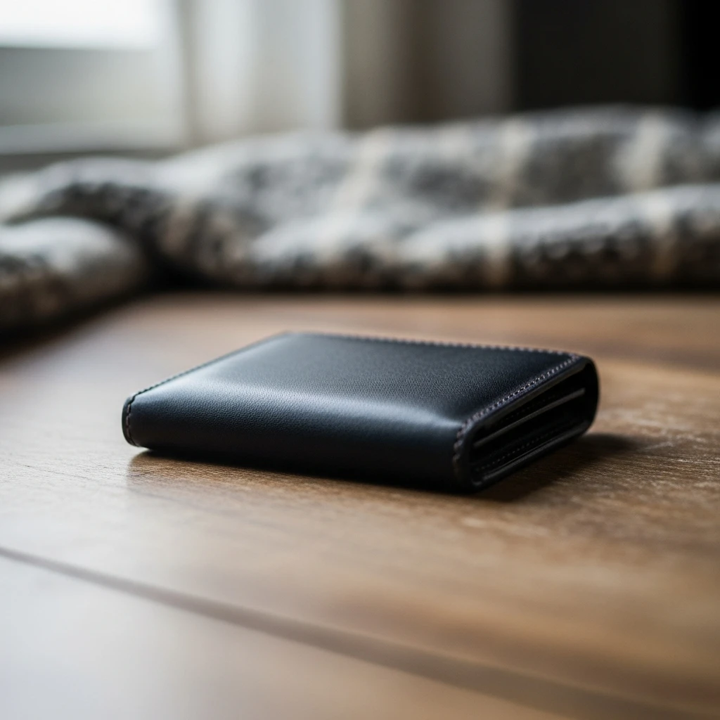 Simple, Slim Leather Wallet - 50 Simple, Budget-Friendly Valentine's Gifts He Will Actually Use