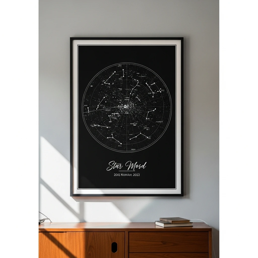 Personalized Star Map - 50 Simple, Budget-Friendly Valentine's Gifts He Will Actually Use