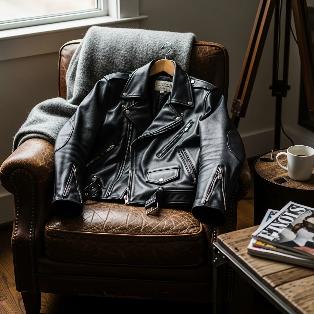 Statement Leather Jacket - 50 Simple, Budget-Friendly Valentine's Gifts He Will Actually Use