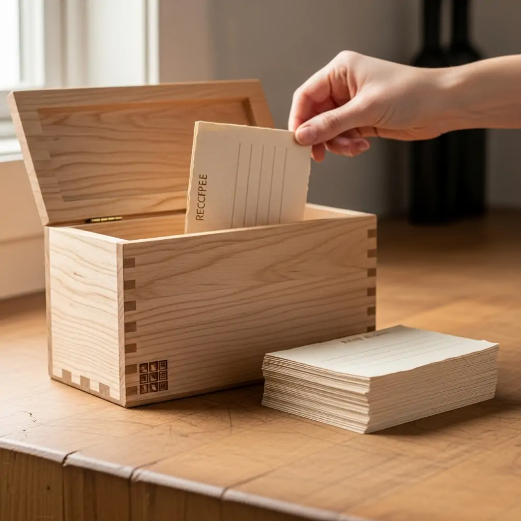 Personalized Recipe Box - 50 Valentines Gift Ideas for Friends