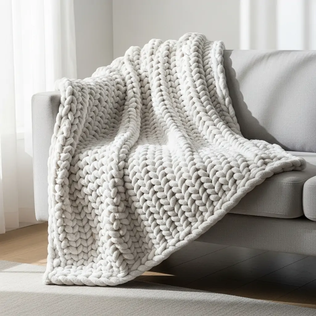 Cozy Neutral Throw Blanket - 50 Valentines Gift Ideas for Friends