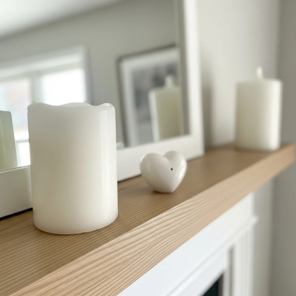 Clean Minimalist Styling - 50 Beautiful and Budget-Friendly Valentine's Mantel Decor Ideas