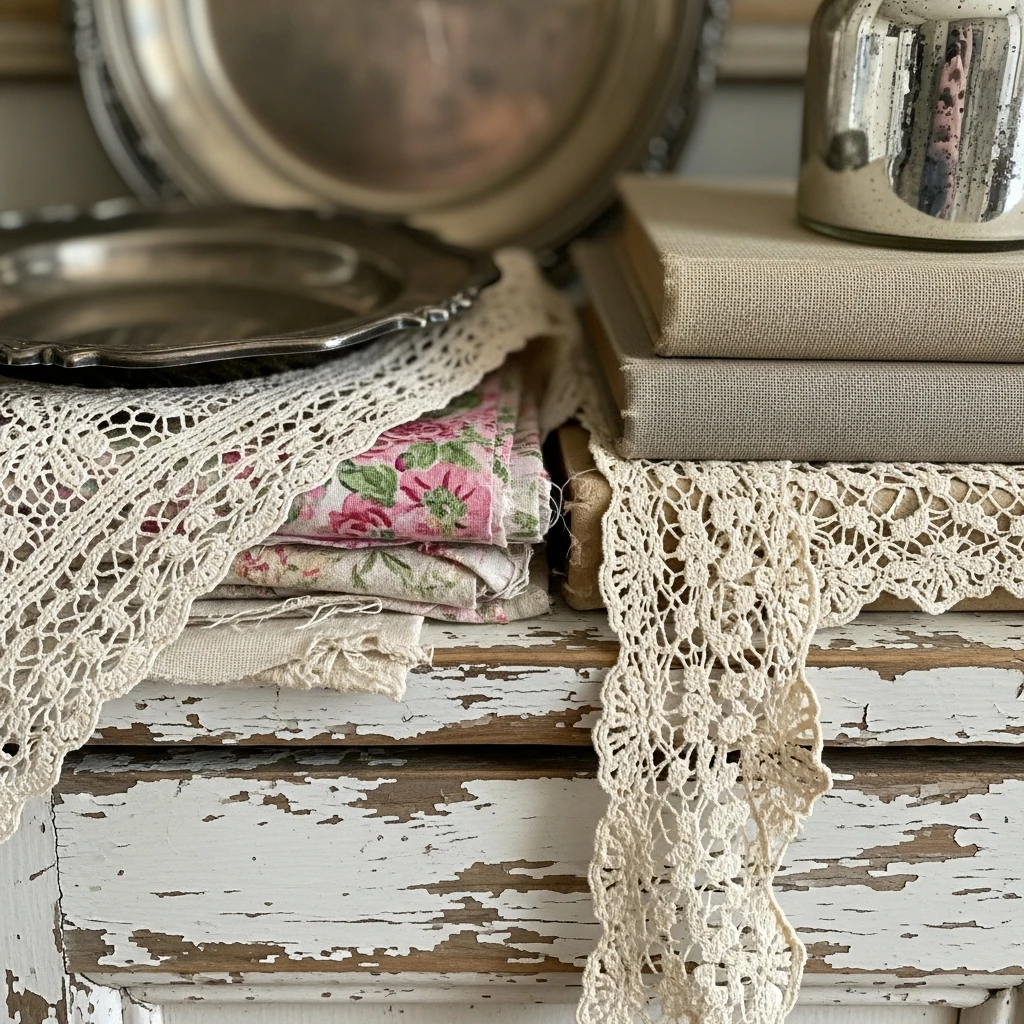 Cozy Shabby Chic Textures - 50 Beautiful and Budget-Friendly Valentine's Mantel Decor Ideas