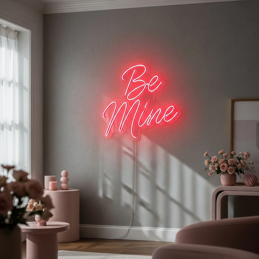 Neon Valentine Sign - 50 Simple & Budget-Friendly Valentines Party Decor Ideas