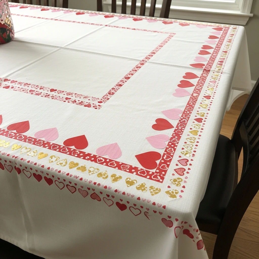 Washi Tape Table Designs - 50 Simple & Budget-Friendly Valentines Party Decor Ideas