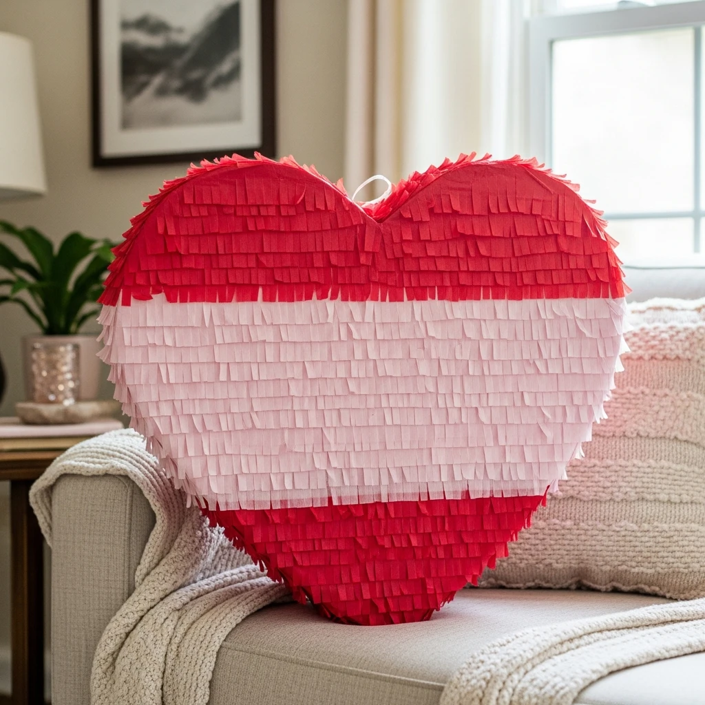 Valentine Piñata - 50 Simple & Budget-Friendly Valentines Party Decor Ideas