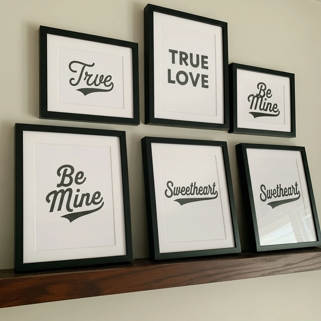 Vintage Typography Prints - 50 Vintage Valentine Decorations That Look Beautiful and Budget-Friendly